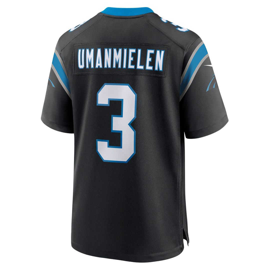 Princely Umanmielen Carolina Panthers Nike Black Team Game Jersey