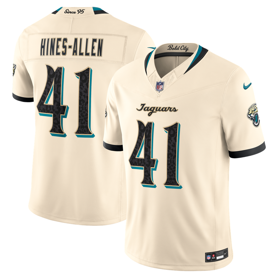 Josh Hines-Allen Jacksonville Jaguars Nike Natural 2026 Rivalries Collection Stitched Limited Jersey