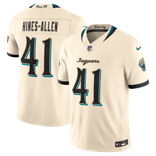 Josh Hines-Allen Jacksonville Jaguars Nike Natural 2026 Rivalries Collection Stitched Limited Jersey