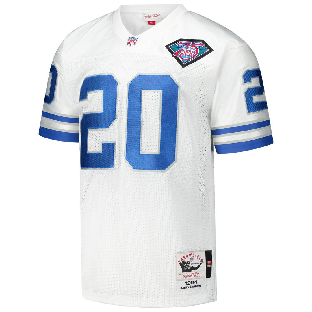 Barry Sanders Detroit Lions 1994 Mitchell & Ness White Authentic Throwback Retired Player Jersey
