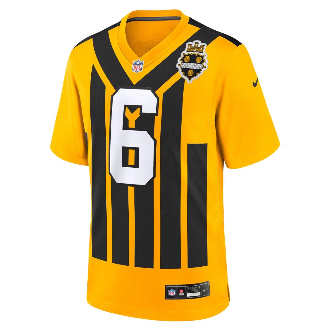 Patrick Queen Pittsburgh Steelers Nike Gold Alternate 1933 Throwback Game Jersey