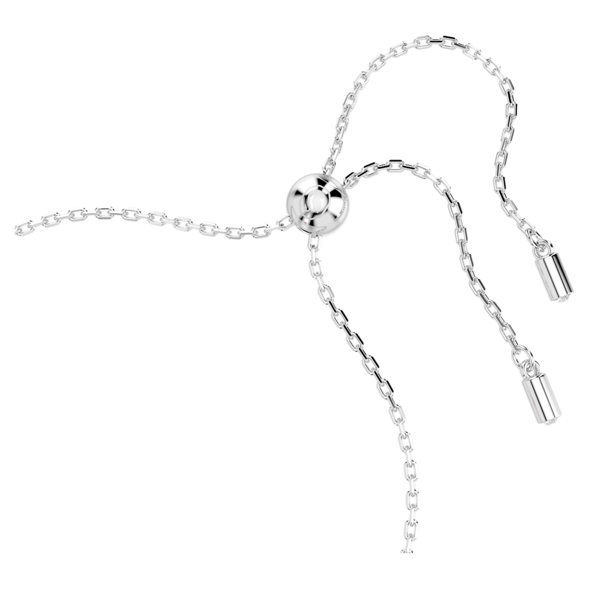 Swarovski Birthstone bracelet Square cut, June, Pink, Rhodium plated
