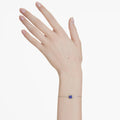 Swarovski Birthstone bracelet Square cut, February, Purple, Rhodium plated