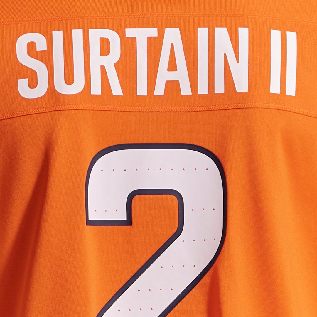 Patrick Surtain II Denver Broncos Nike Orange Team Game Jersey