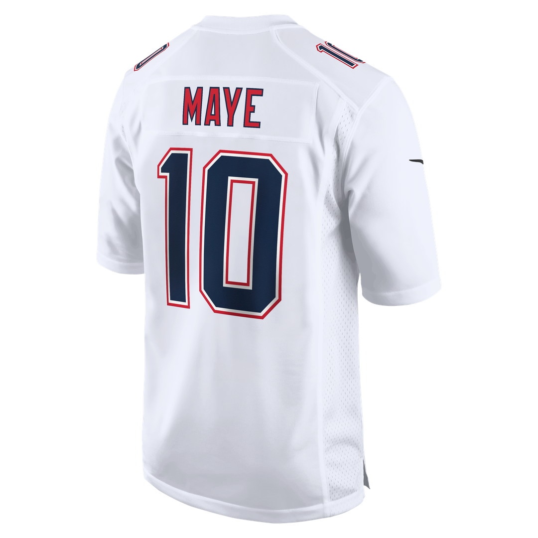 Drake Maye New England Patriots Nike Tundra White Game Jersey