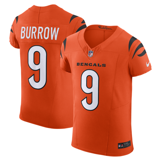 Joe Burrow Cincinnati Bengals Nike Orange Team Vapor F.U.S.E. Elite Jersey
