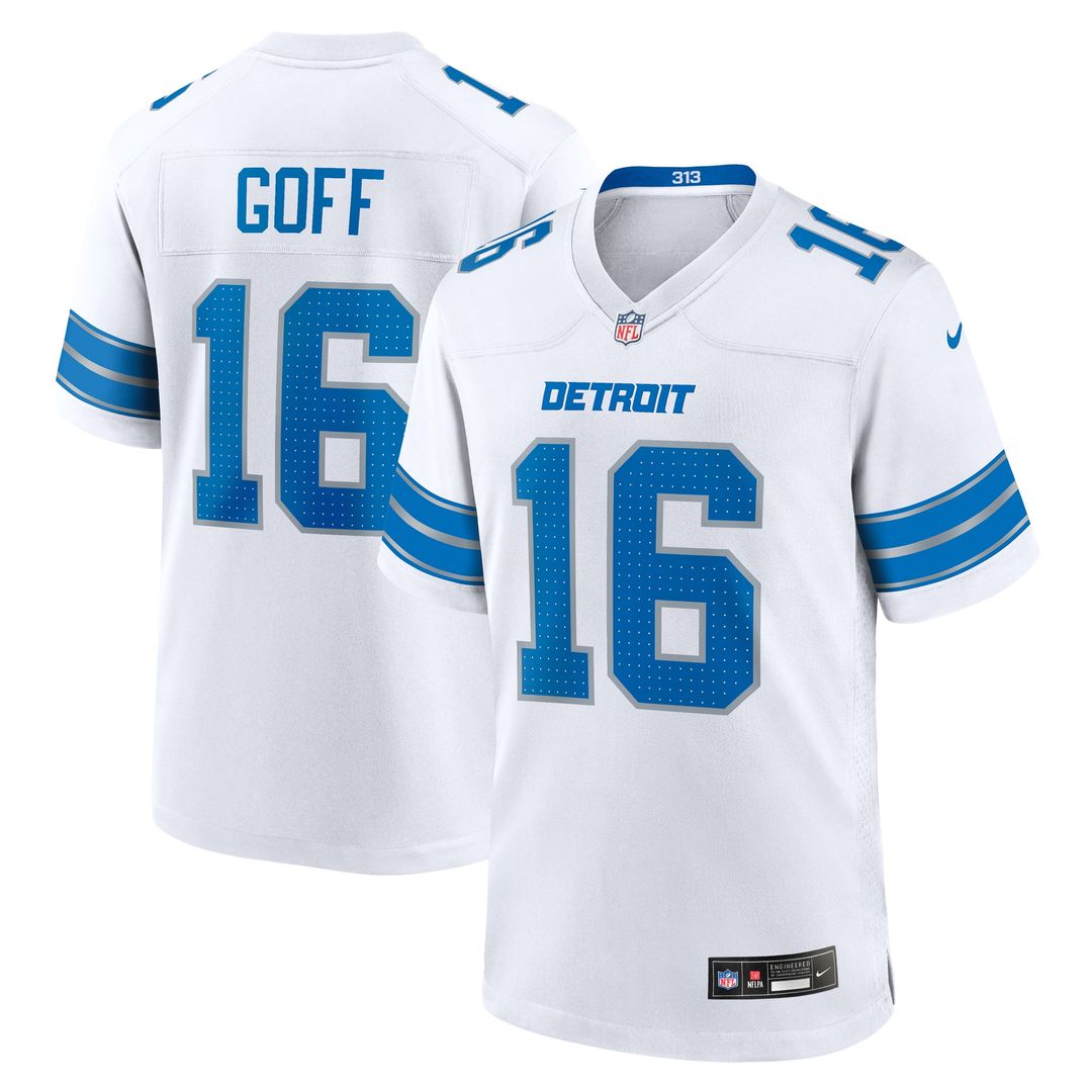 Jared Goff Detroit Lions Nike Blue Game Jersey