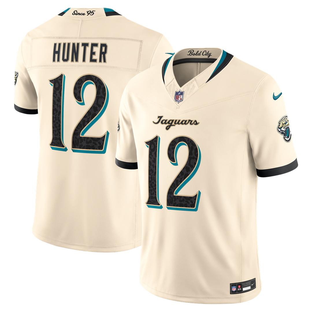 Travis Hunter Jacksonville Jaguars Nike Natural 2026 Rivalries Collection Stitched Limited Jersey