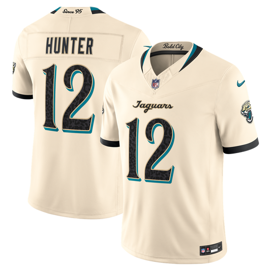 Travis Hunter Jacksonville Jaguars Nike Natural 2026 Rivalries Collection Stitched Limited Jersey