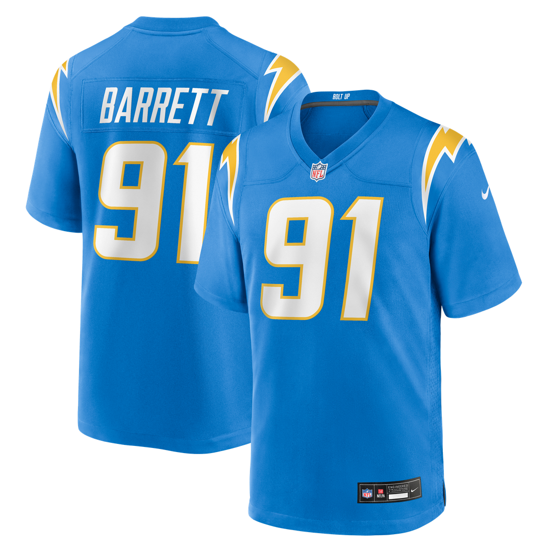 Nick Barrett Los Angeles Chargers Nike Powder Blue Team Game Jersey