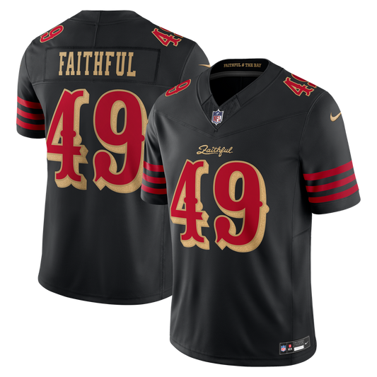 The Faithful San Francisco 49ers Nike Black Rivalries Collection Stitched Limited Jersey