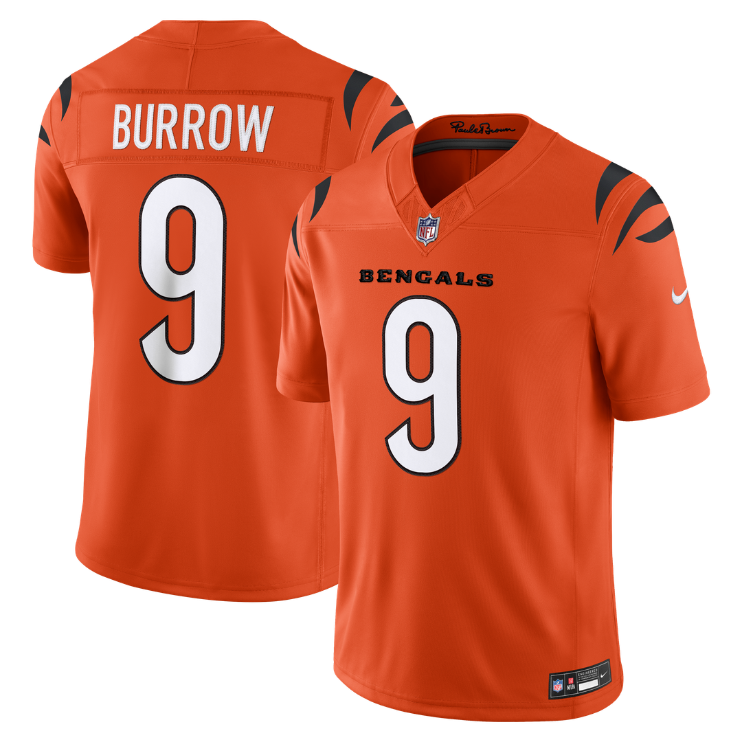 Joe Burrow Cincinnati Bengals Nike Orange Alternate Vapor F.U.S.E. Stitched Limited Jersey