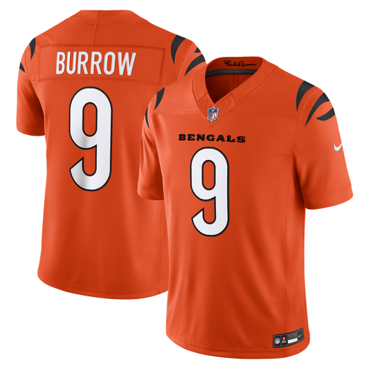 Joe Burrow Cincinnati Bengals Nike Orange Alternate Vapor F.U.S.E. Stitched Limited Jersey