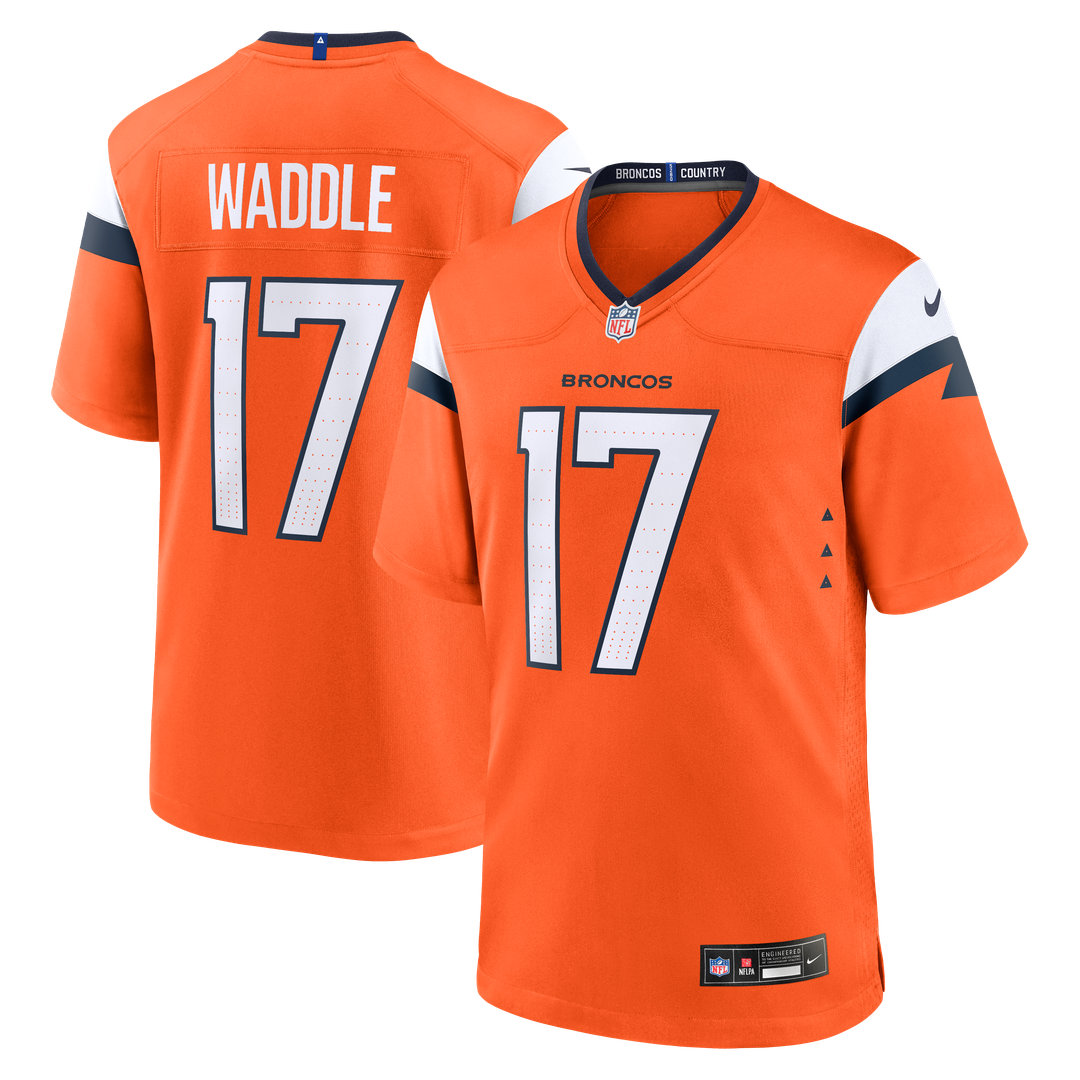 Jaylen Waddle Denver Broncos Nike Orange Game Jersey