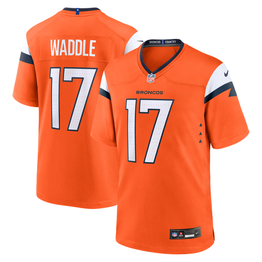 Jaylen Waddle Denver Broncos Nike Orange Game Jersey