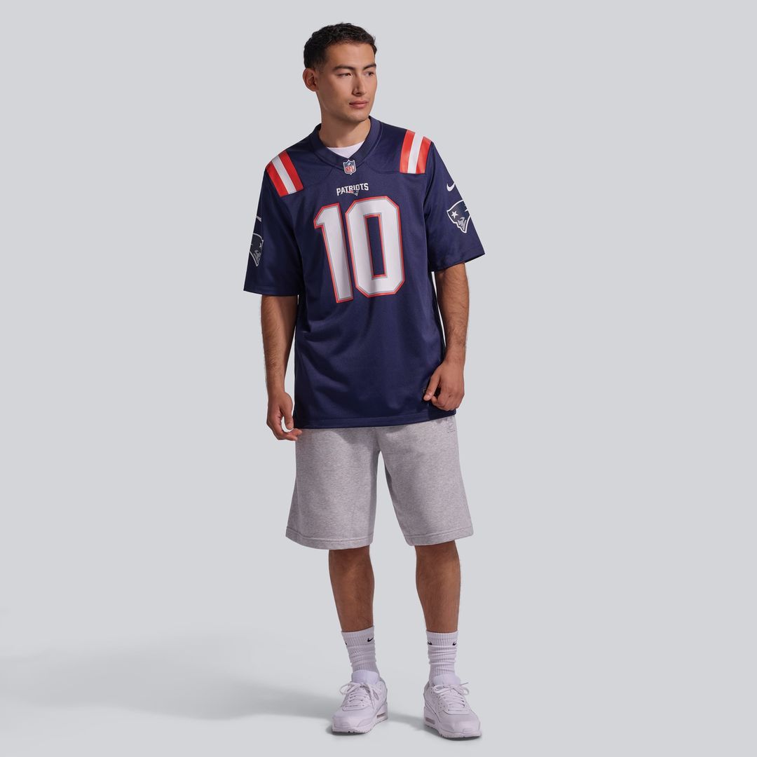 Drake Maye New England Patriots Nike Navy Player Game Jersey
