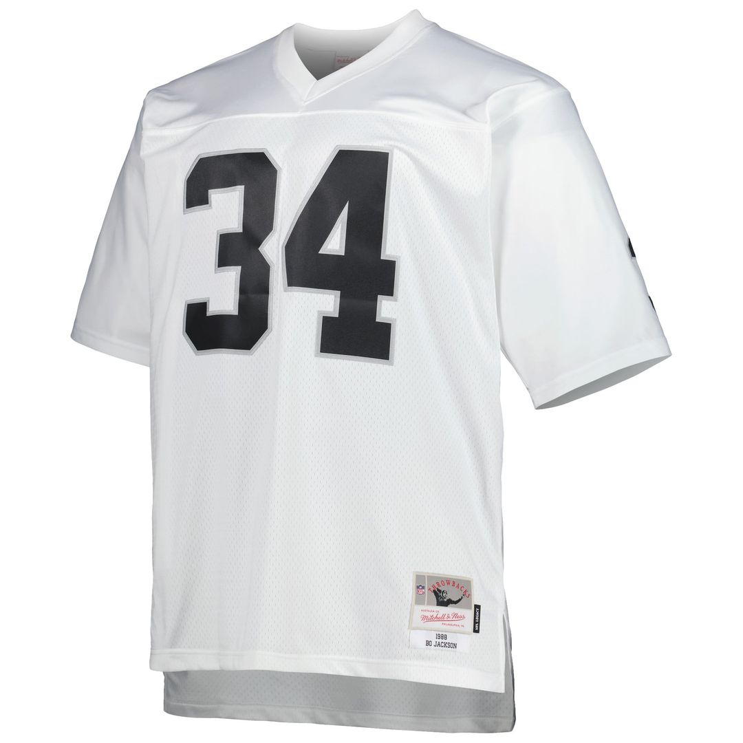 Bo Jackson Las Vegas Raiders Mitchell & Ness White Big & Tall 1988 Retired Player Replica Jersey