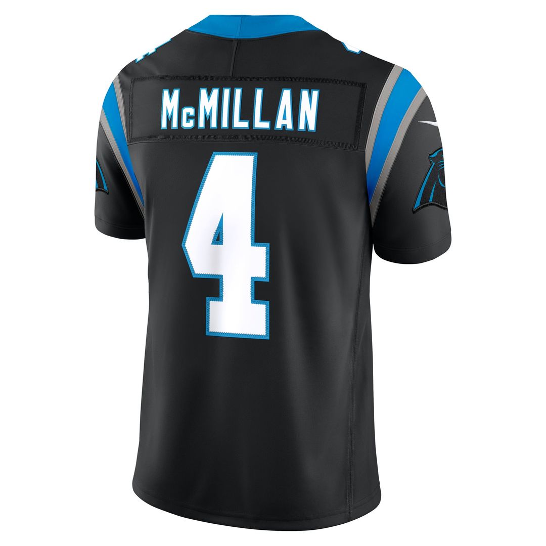 Tetairoa McMillan Carolina Panthers Nike Black Team Vapor F.U.S.E. Stitched Limited Jersey