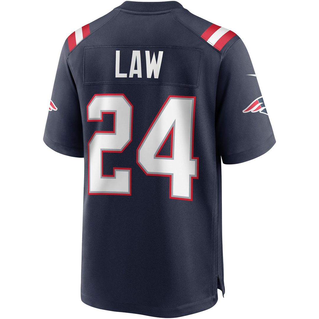Ty Law New England Patriots Nike Navy Game Retired Player Jersey
