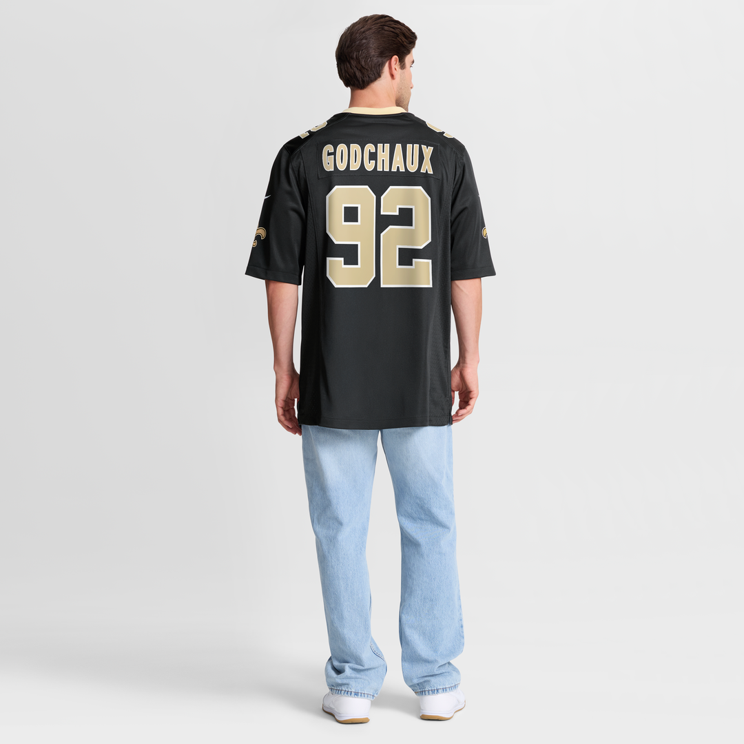 Davon Godchaux New Orleans Saints Nike Black Team Game Jersey