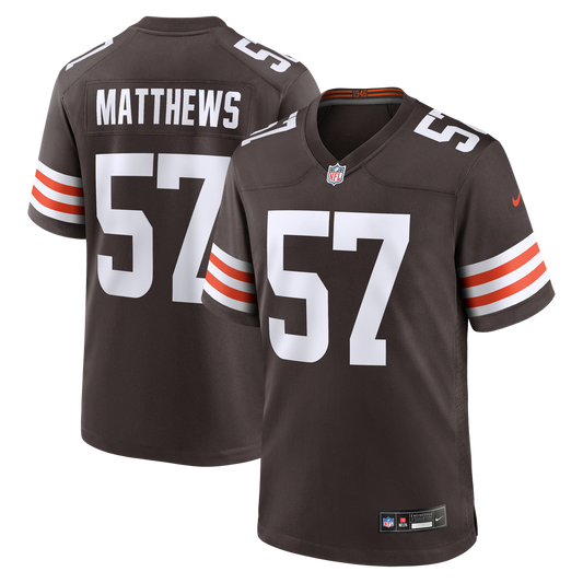 Clay Matthews Cleveland Browns Nike Brown Game Retired Player Jersey