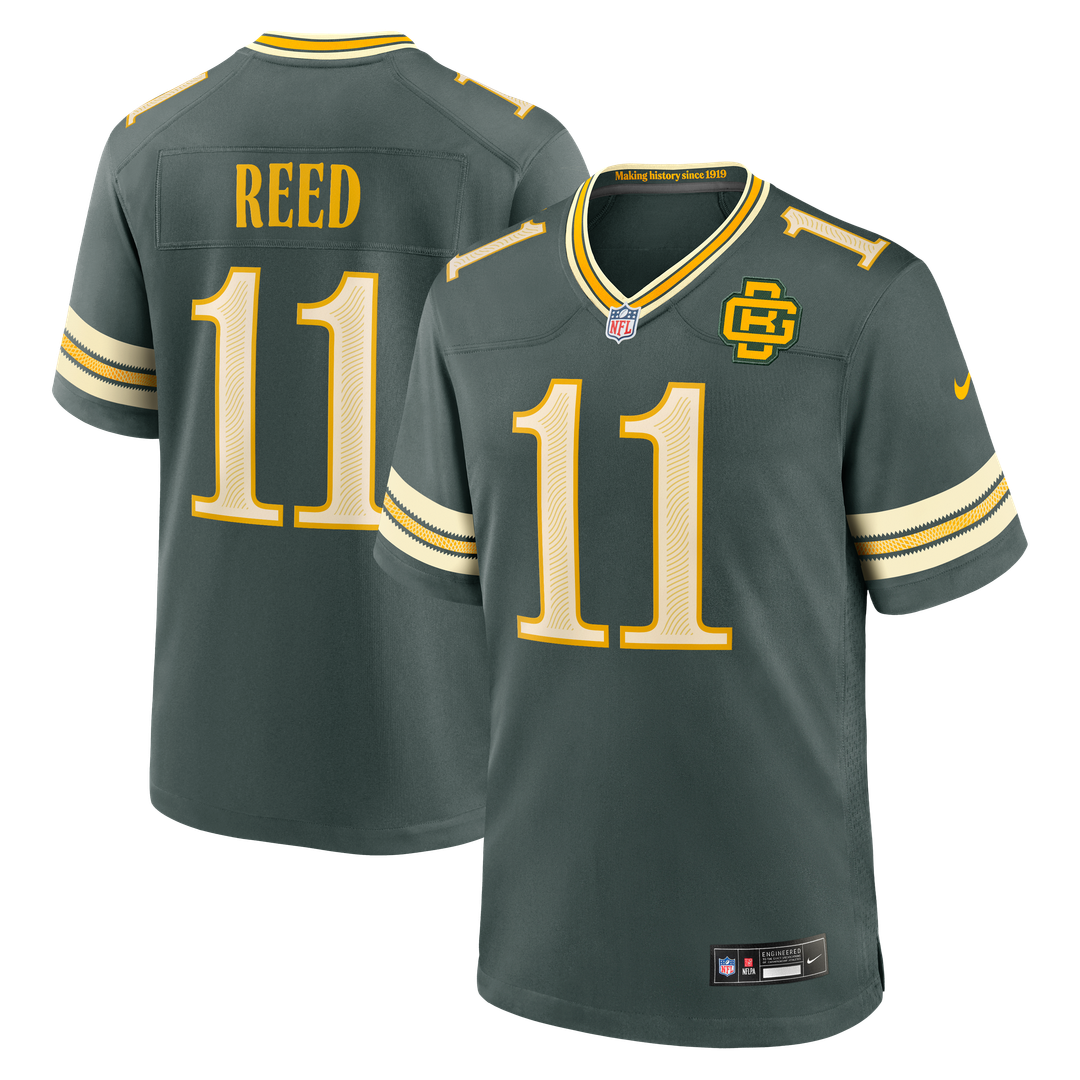 Jayden Reed Green Bay Packers Nike Green 2026 Rivalries Collection Game Jersey