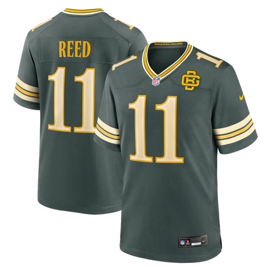 Jayden Reed Green Bay Packers Nike Green 2026 Rivalries Collection Game Jersey