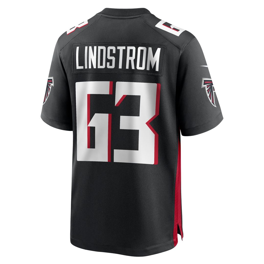 Chris Lindstrom Atlanta Falcons Nike Black Team Game Jersey