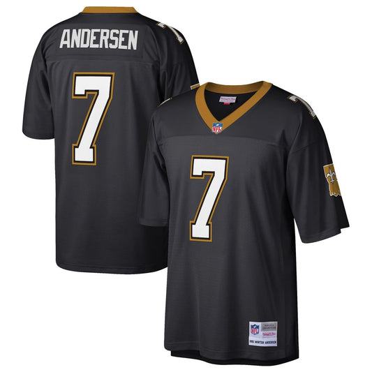Morten Andersen New Orleans Saints Mitchell & Ness Black Retired Player Legacy Replica Jersey