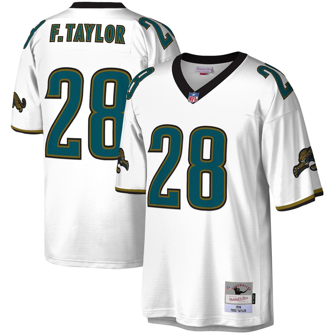 Fred Taylor Jacksonville Jaguars Mitchell & Ness White Legacy Replica Jersey