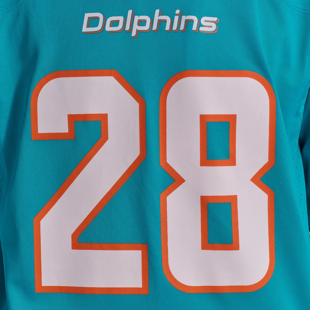De’Von Achane Miami Dolphins Nike Aqua Player Game Jersey