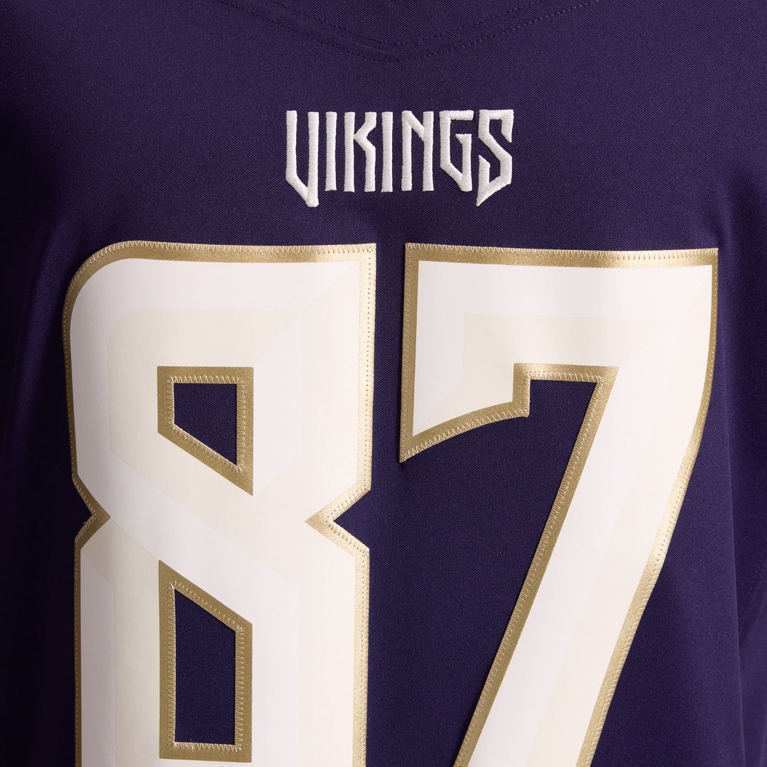 T.J. Hockenson Minnesota Vikings Nike Purple 2026 Rivalries Collection Stitched Limited Jersey