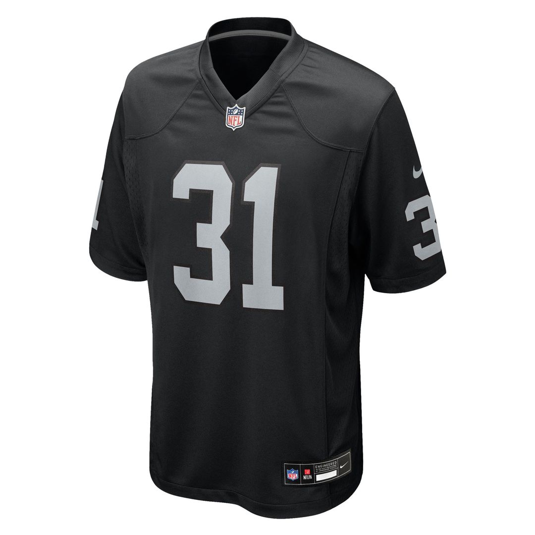 Raheem Mostert Las Vegas Raiders Nike Black Team Game Jersey