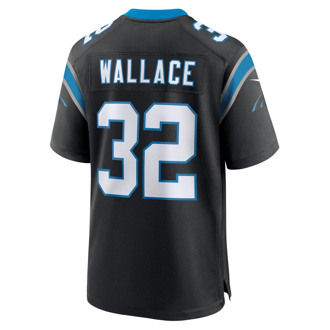 Trevin Wallace Carolina Panthers Nike Black Team Game Jersey