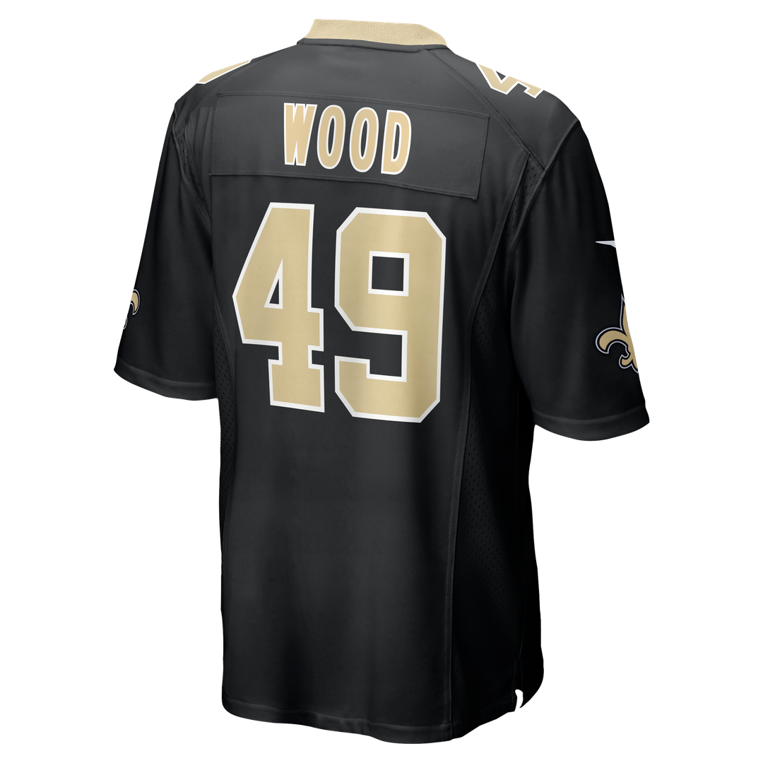 Zach Wood New Orleans Saints Nike Black Game Jersey