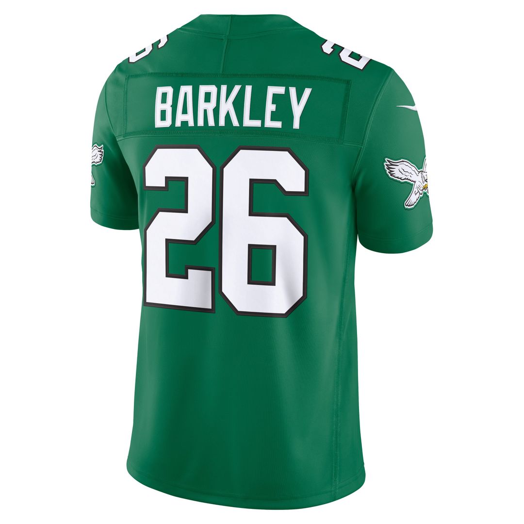 Saquon Barkley Philadelphia Eagles Nike Kelly Green Alternate Vapor F.U.S.E. Stitched Limited Jersey