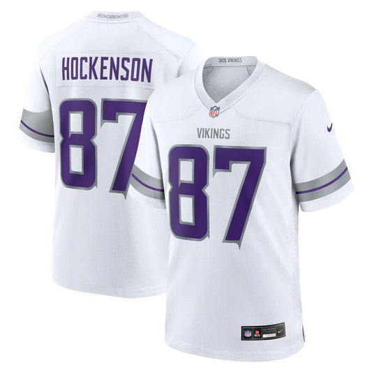 T.J. Hockenson Minnesota Vikings Nike White Alternate Game Player Jersey