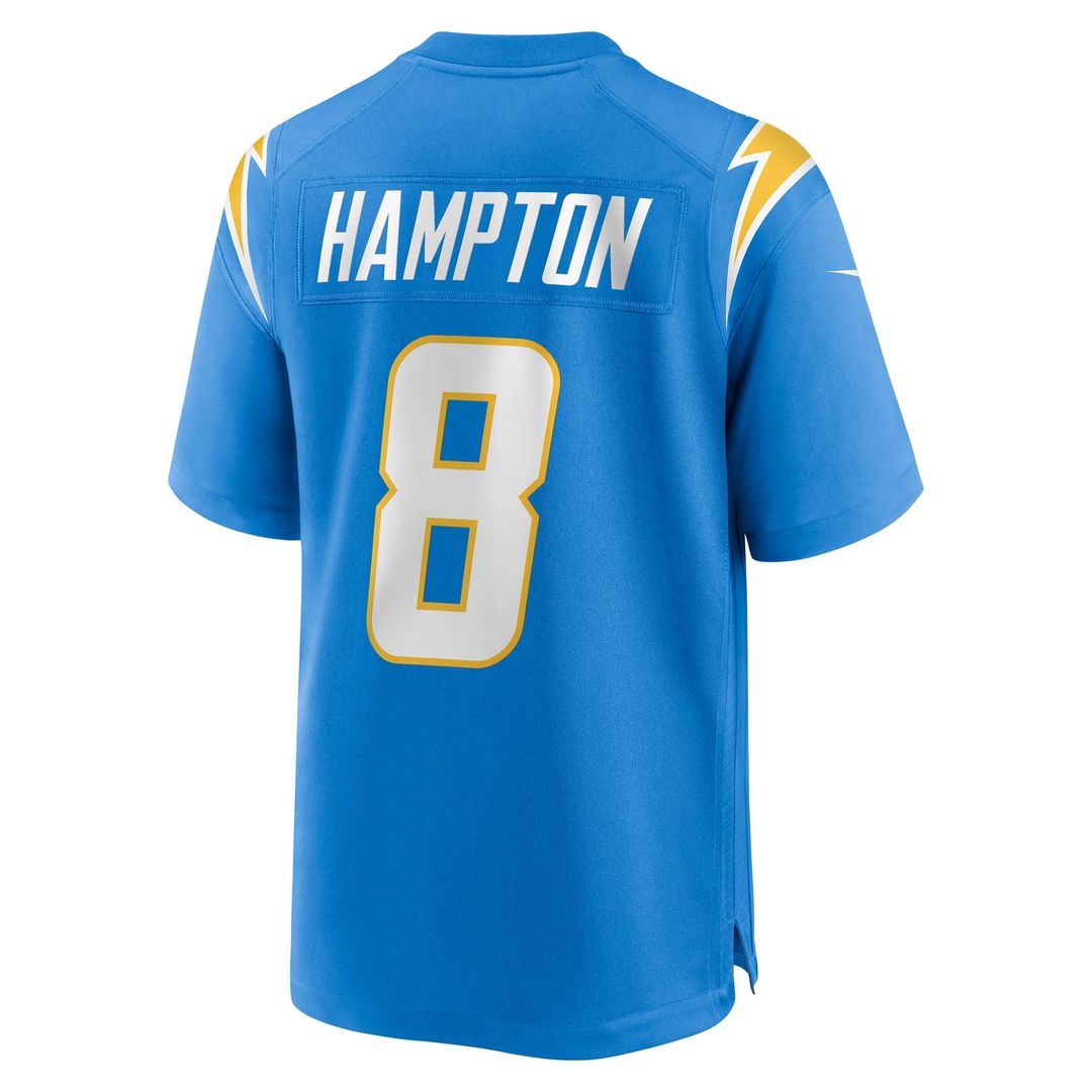 Omarion Hampton Los Angeles Chargers Nike Powder Blue Game Player Jersey