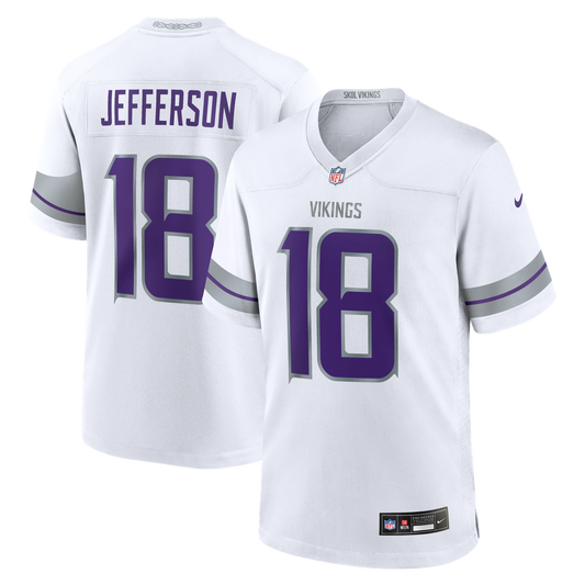 Justin Jefferson Minnesota Vikings Nike White Alternate Game Player Jersey