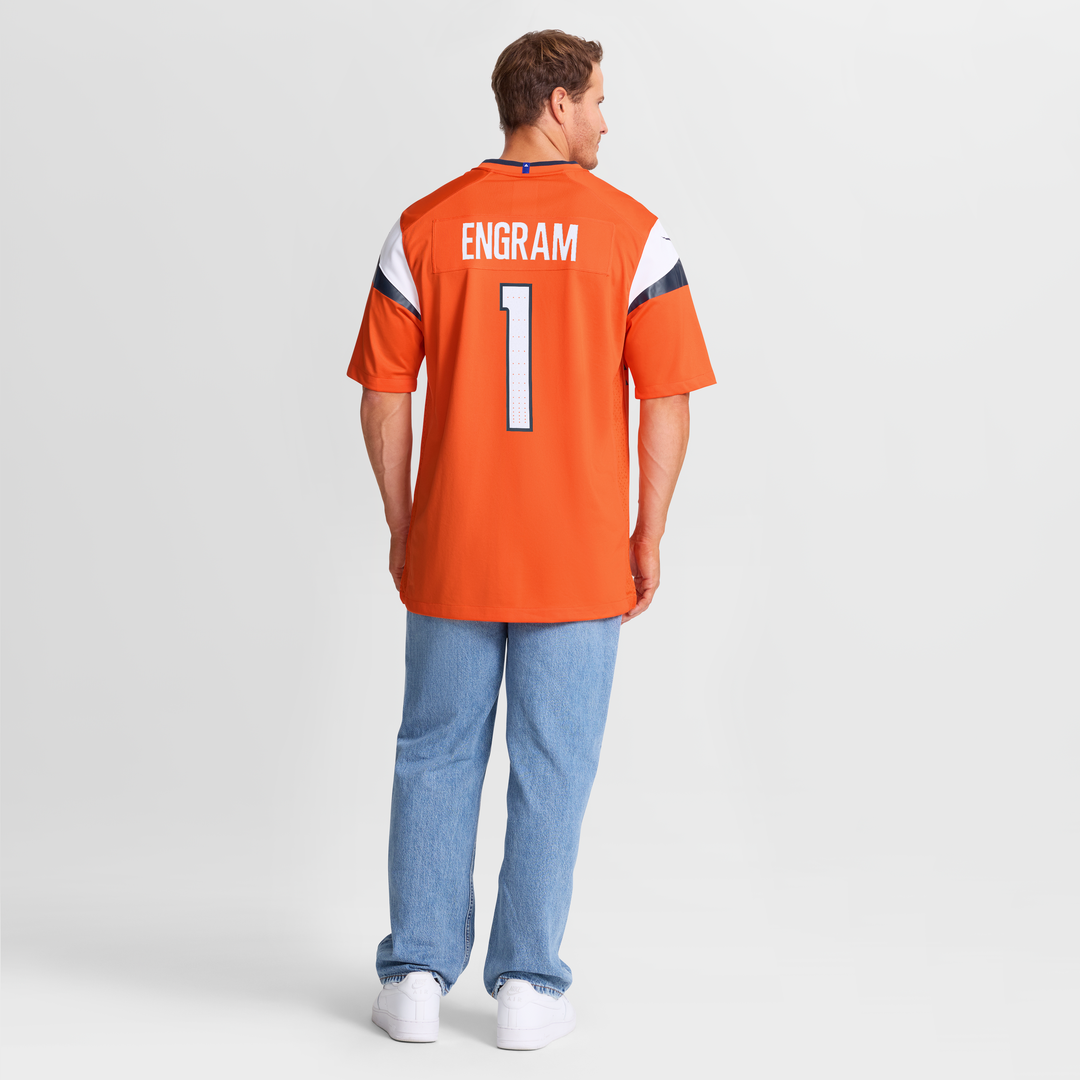 Evan Engram Denver Broncos Nike Orange Team Game Jersey