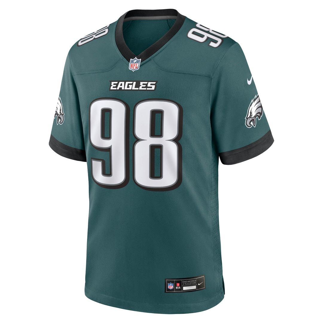 Jalen Carter Philadelphia Eagles Nike Midnight Green Team Game Jersey
