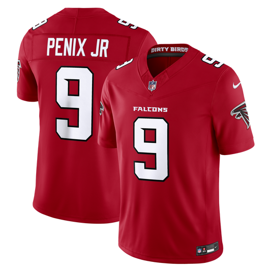 Michael Penix Jr. Atlanta Falcons Nike Red Team Vapor F.U.S.E. Stitched Limited Jersey