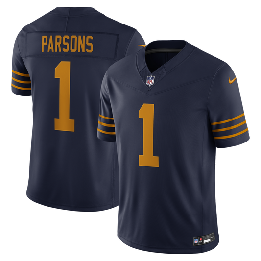 Micah Parsons Green Bay Packers Nike Navy Alternate Vapor F.U.S.E. Stitched Limited Jersey