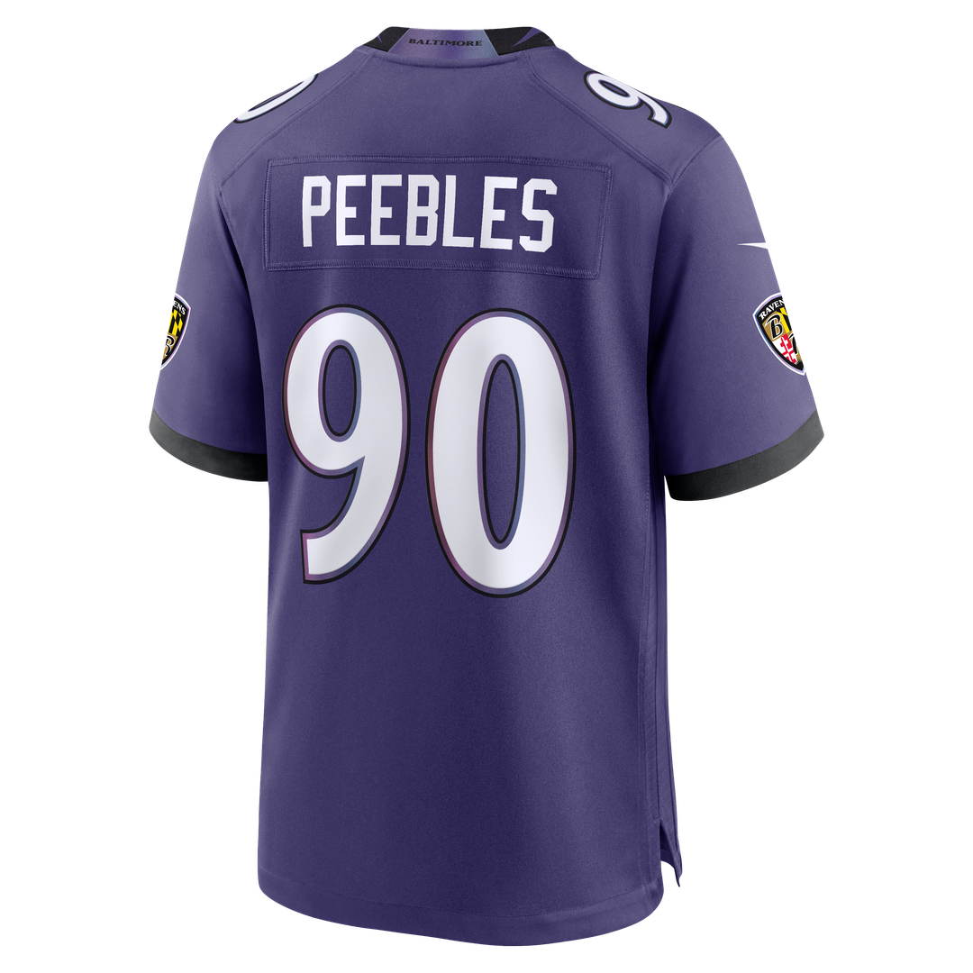 Aeneas Peebles Baltimore Ravens Nike Purple Team Game Jersey
