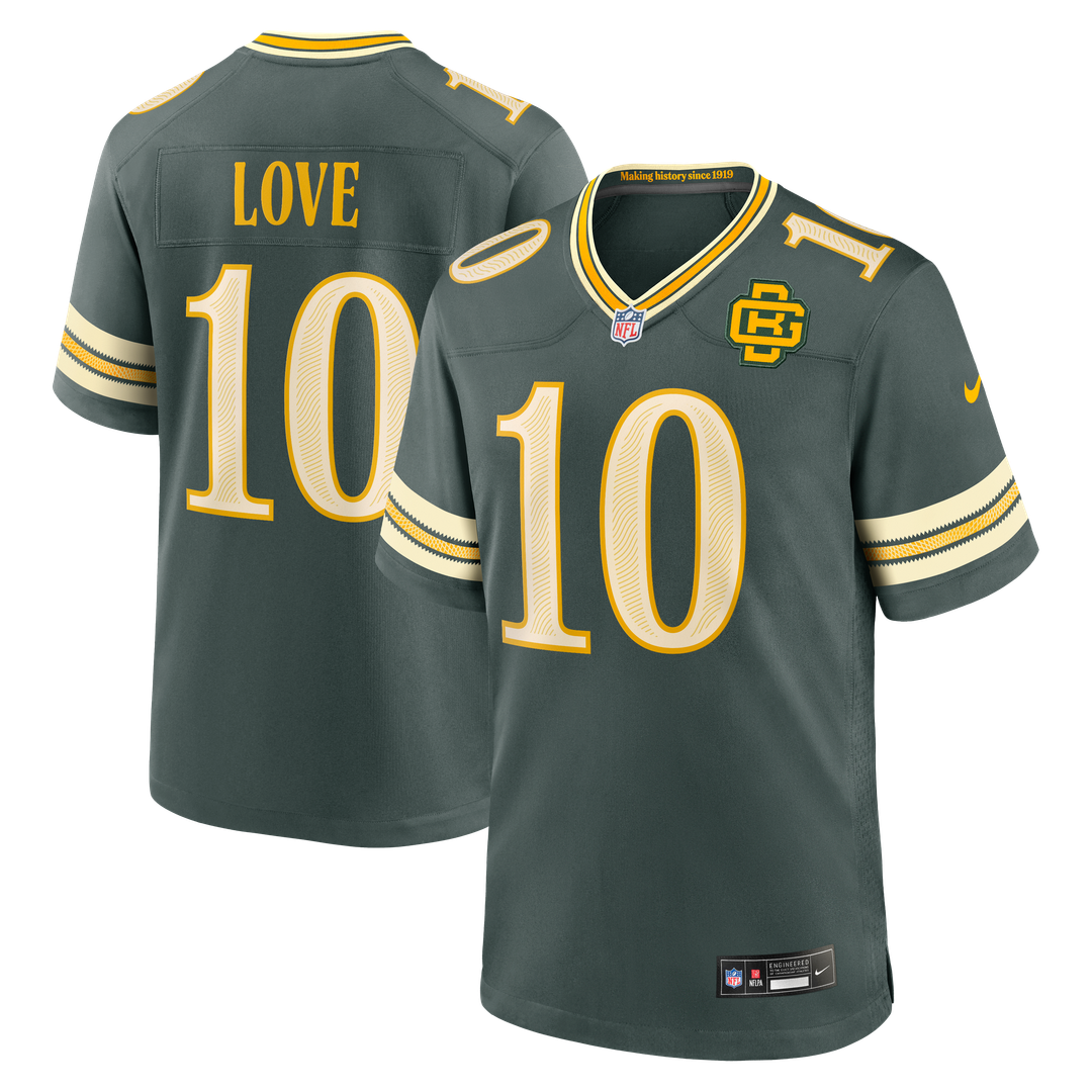Jordan Love Green Bay Packers Nike Green 2026 Rivalries Collection Game Jersey
