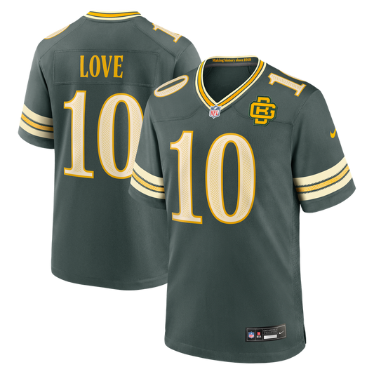 Jordan Love Green Bay Packers Nike Green 2026 Rivalries Collection Game Jersey