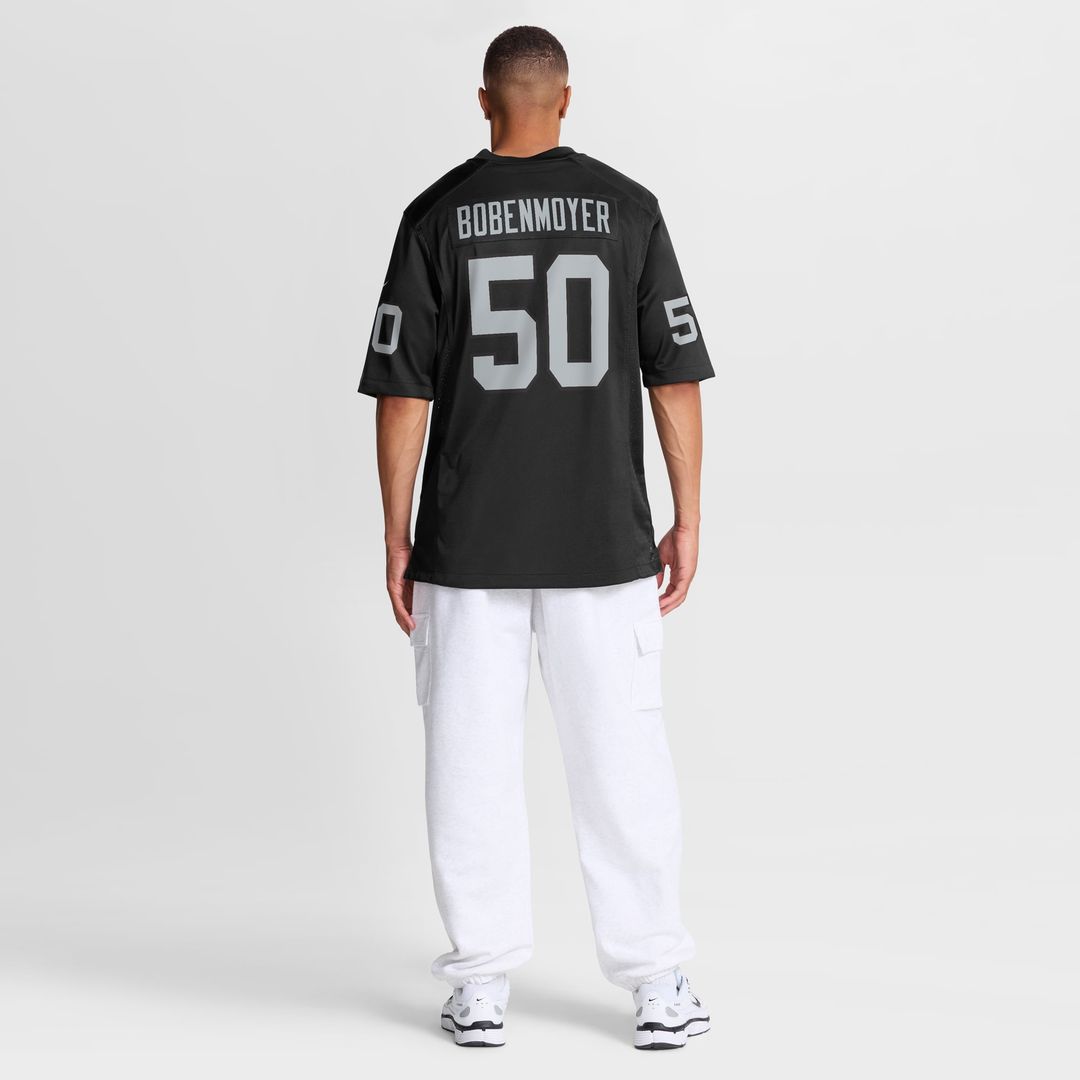 Jacob Bobenmoyer Las Vegas Raiders Nike Black Game Player Jersey