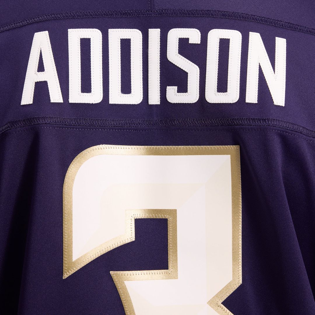 Jordan Addison Minnesota Vikings Nike Purple 2026 Rivalries Collection Stitched Limited Jersey