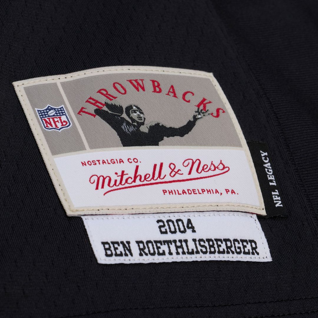 Ben Roethlisberger Pittsburgh Steelers Mitchell & Ness Black 2004 Big & Tall Legacy Retired Player Jersey