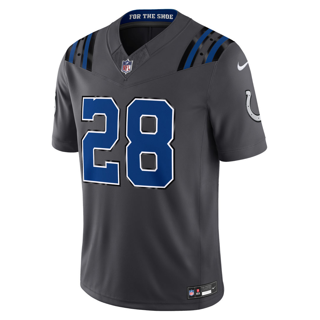 Jonathan Taylor Indianapolis Colts Nike Anthracite 2026 Rivalries Collection Stitched Limited Jersey